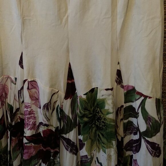 💐 Vasna Boho Dress 2X – Pink & Burgundy Floral Chiffon Skirt - Plus Size - Picture 3 of 13